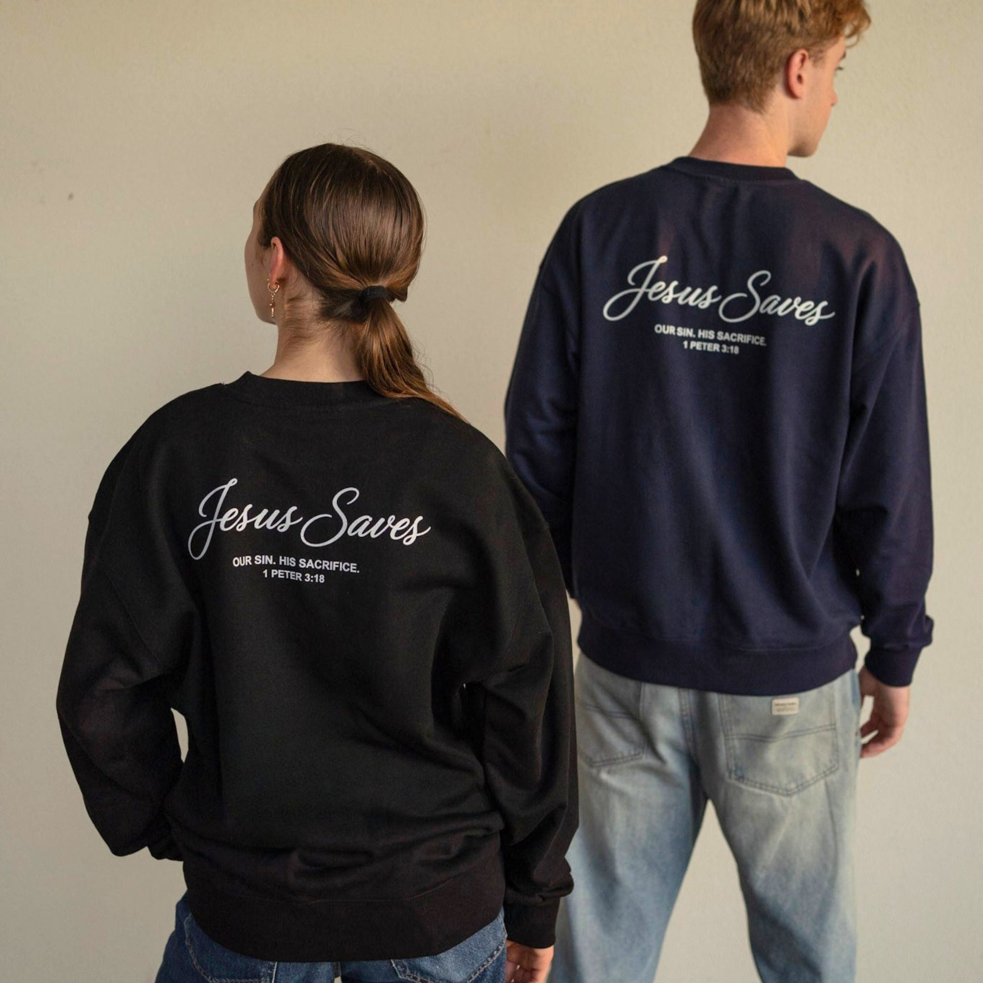 Jesus Saves Heavyweight Christian Sweatshirt
