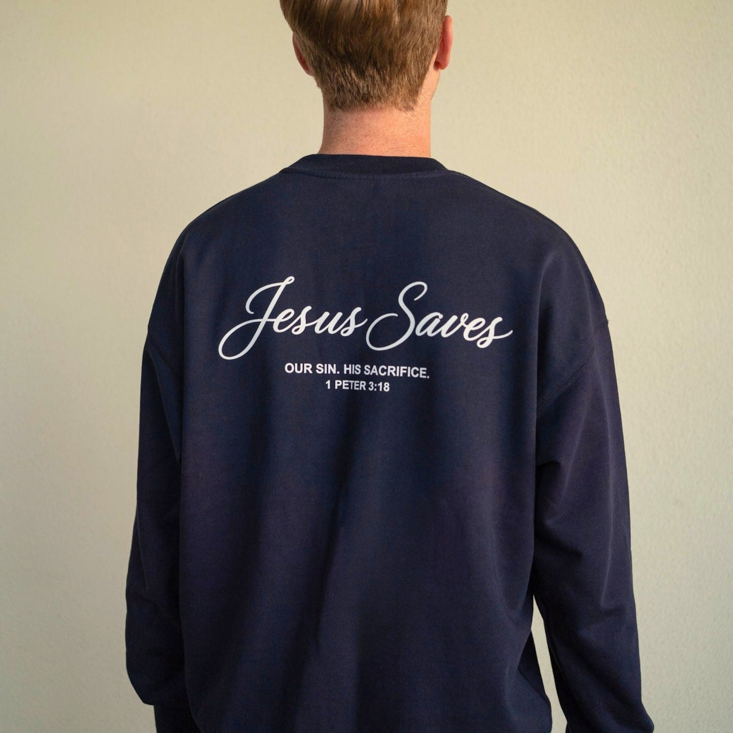 Jesus Saves Heavyweight Christian Sweatshirt