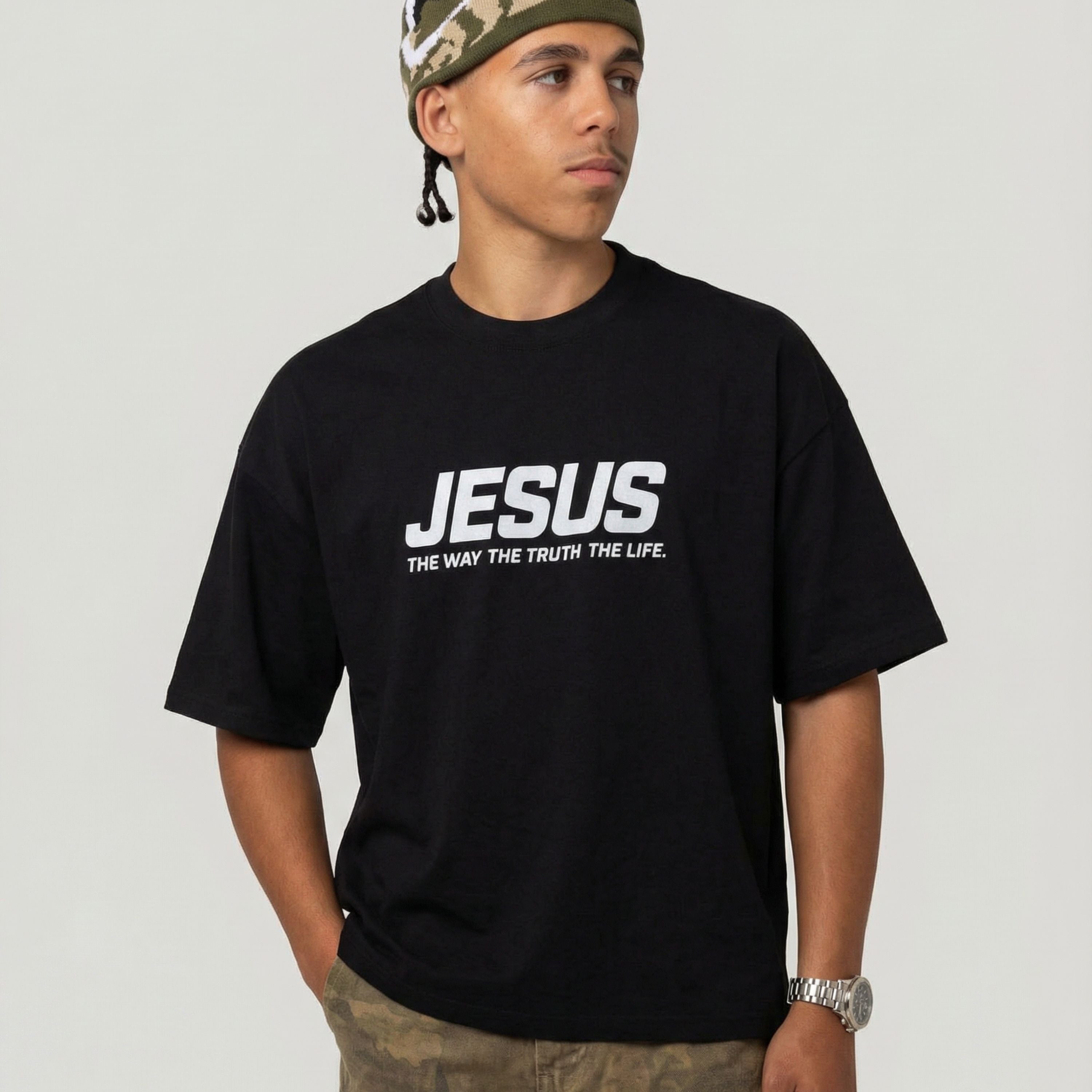 Jesus Way Truth Life Black Christian T-Shirt – Reconciled Collective